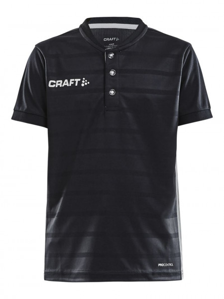 CRAFT Pro Control Button Jersey JR Black/White