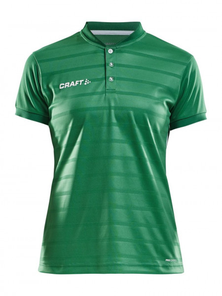 CRAFT Pro Control Button Jersey W Team Green/White