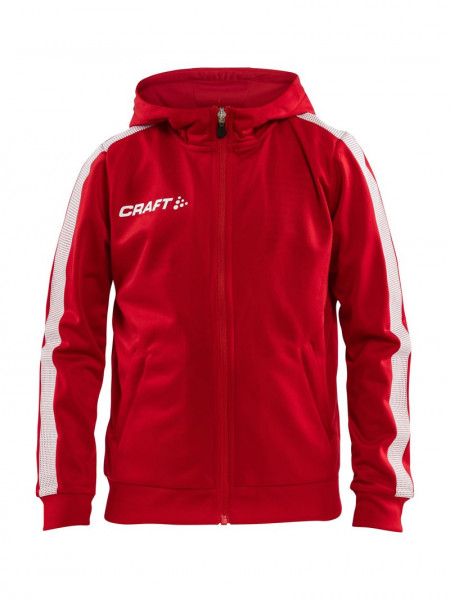 CRAFT Pro Control Hood Jacket JR Bright Red/White