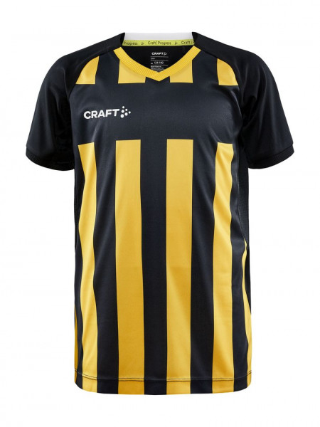 CRAFT Progress 2.0 Stripe Jersey JR Black/Sweden Yellow
