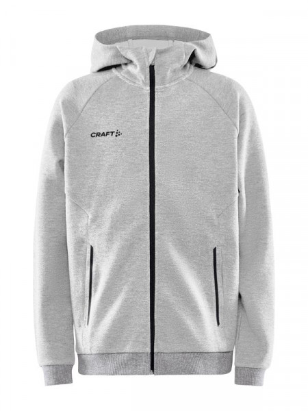 CRAFT Core Soul Full Zip Hood JR Grey Melange