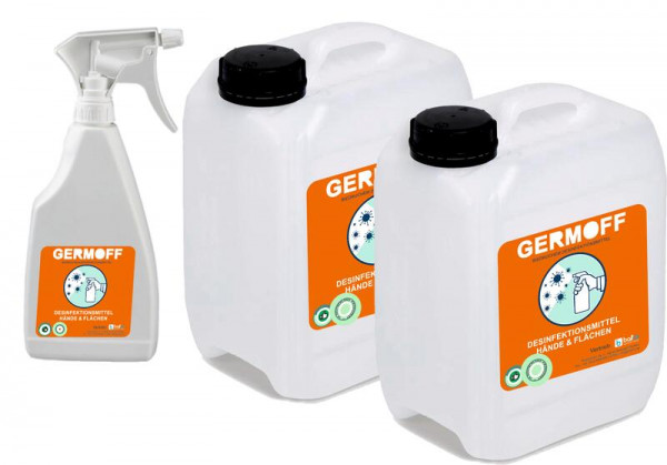 GERMOFF - Desinfektionsmittel Set 2 5L + Sprühflasche