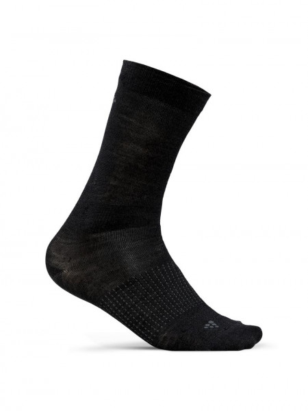 CRAFT CORE Wool Liner Sock 2-pack BLACK