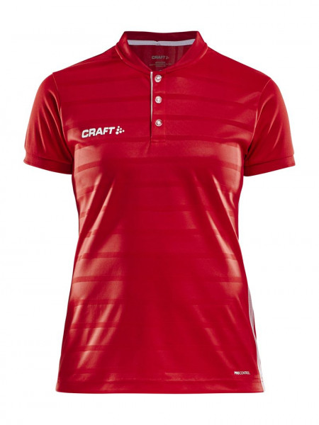 CRAFT Pro Control Button Jersey W Bright Red/White