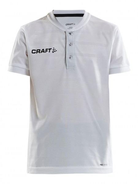 CRAFT Pro Control Button Jersey JR White/Black